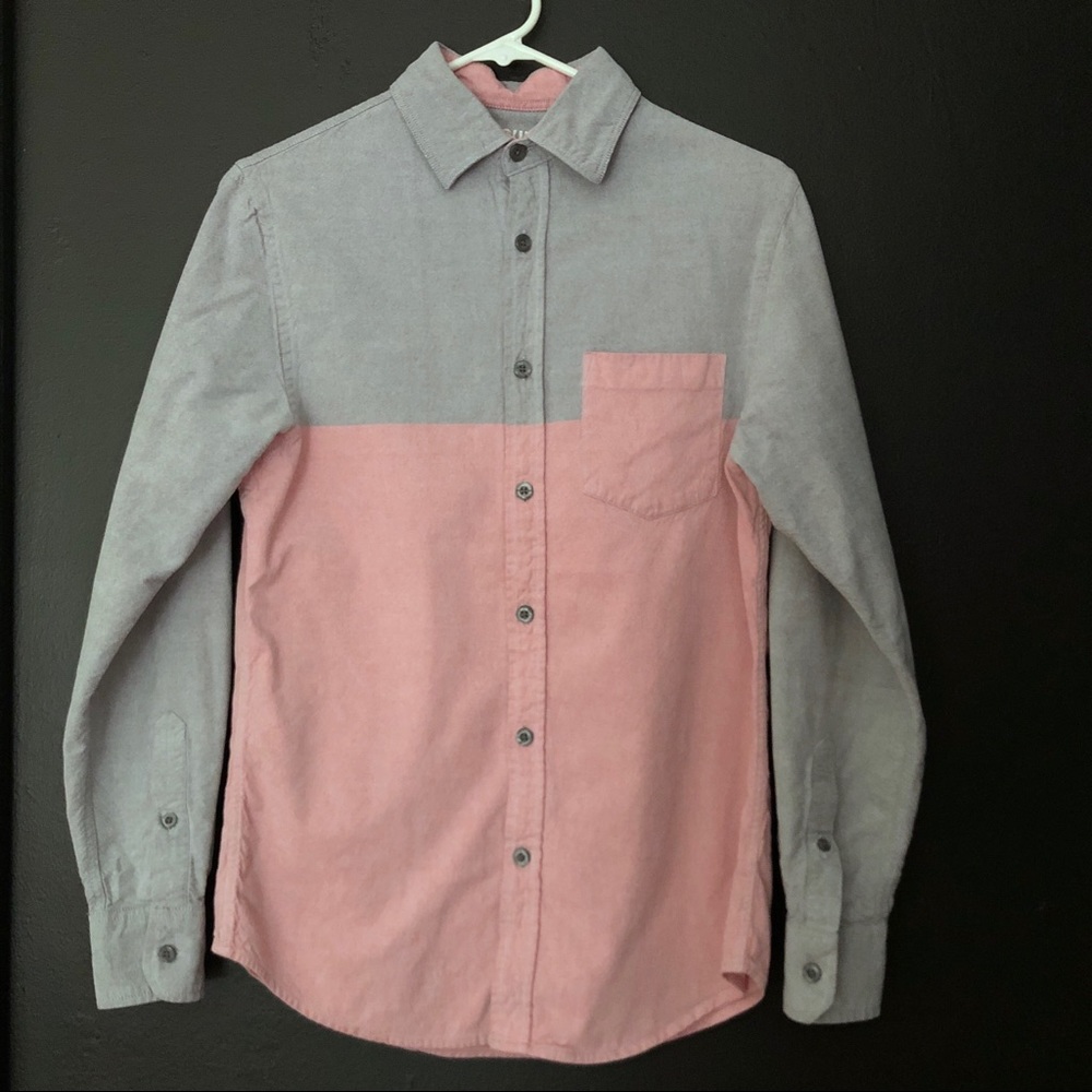 Massimo Color Block Long Sleeve Button Down
